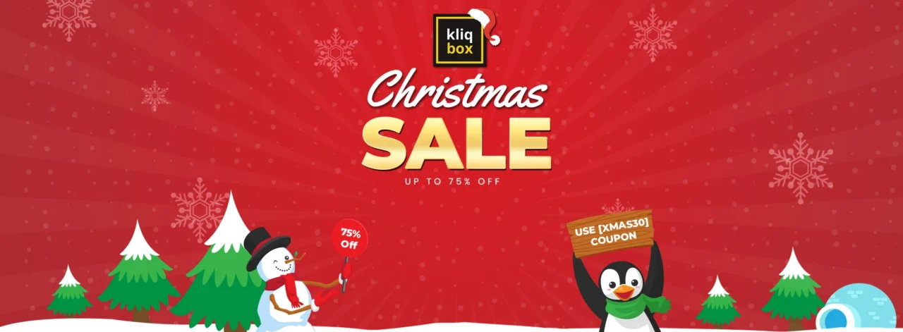 Christmas Sale Hero image . Button not included