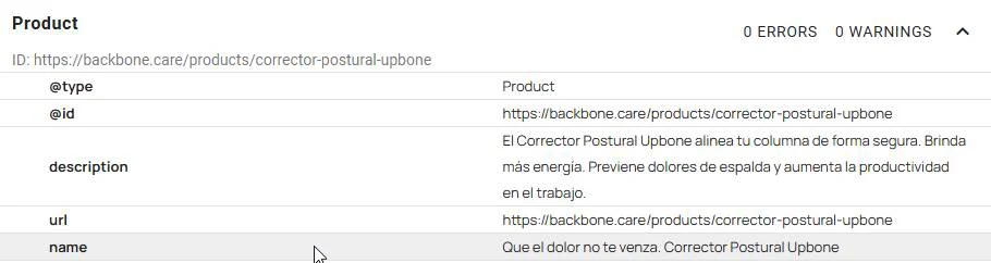 product schema